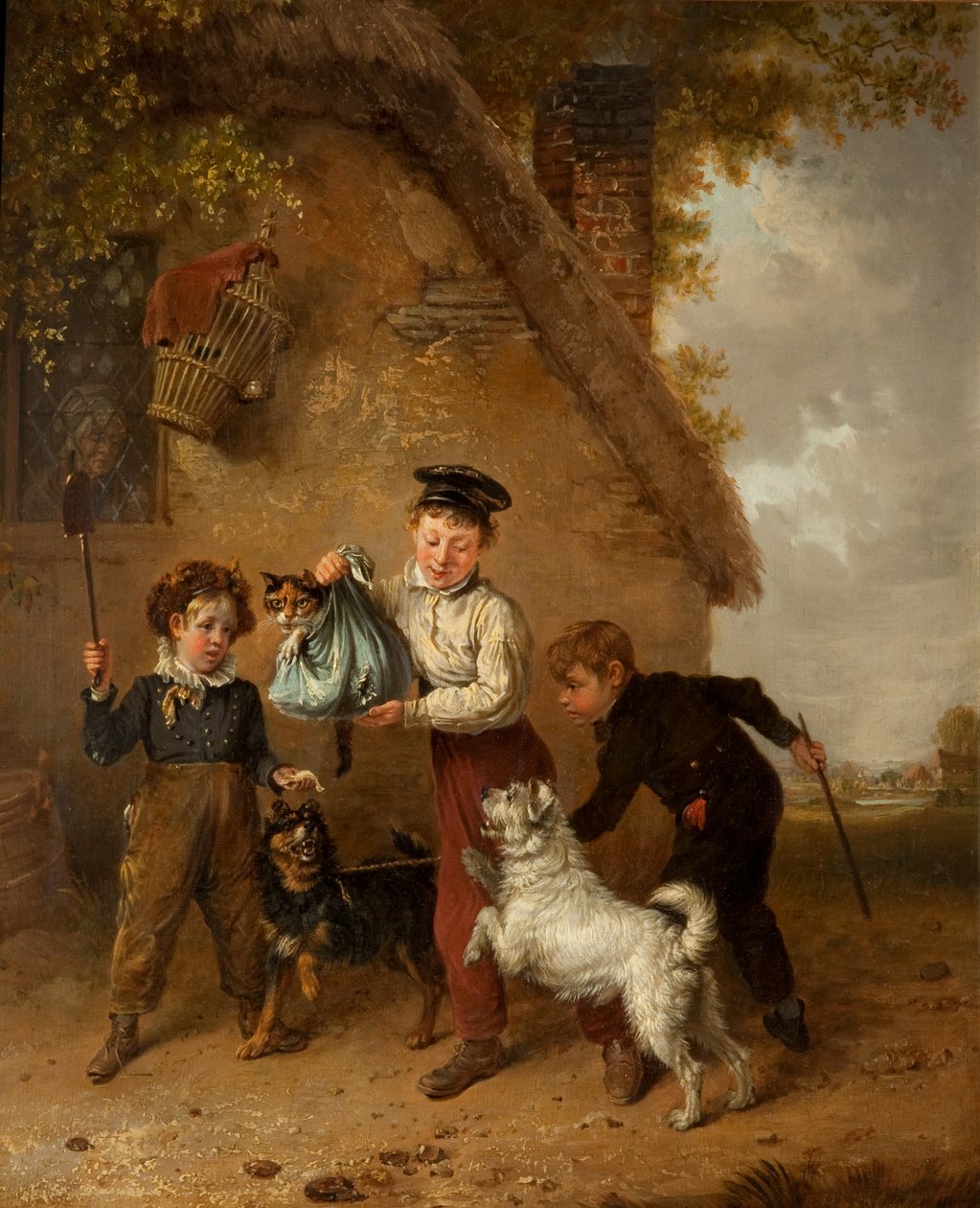 Mischief (olej na desce) autorstwa Edmund Bristow