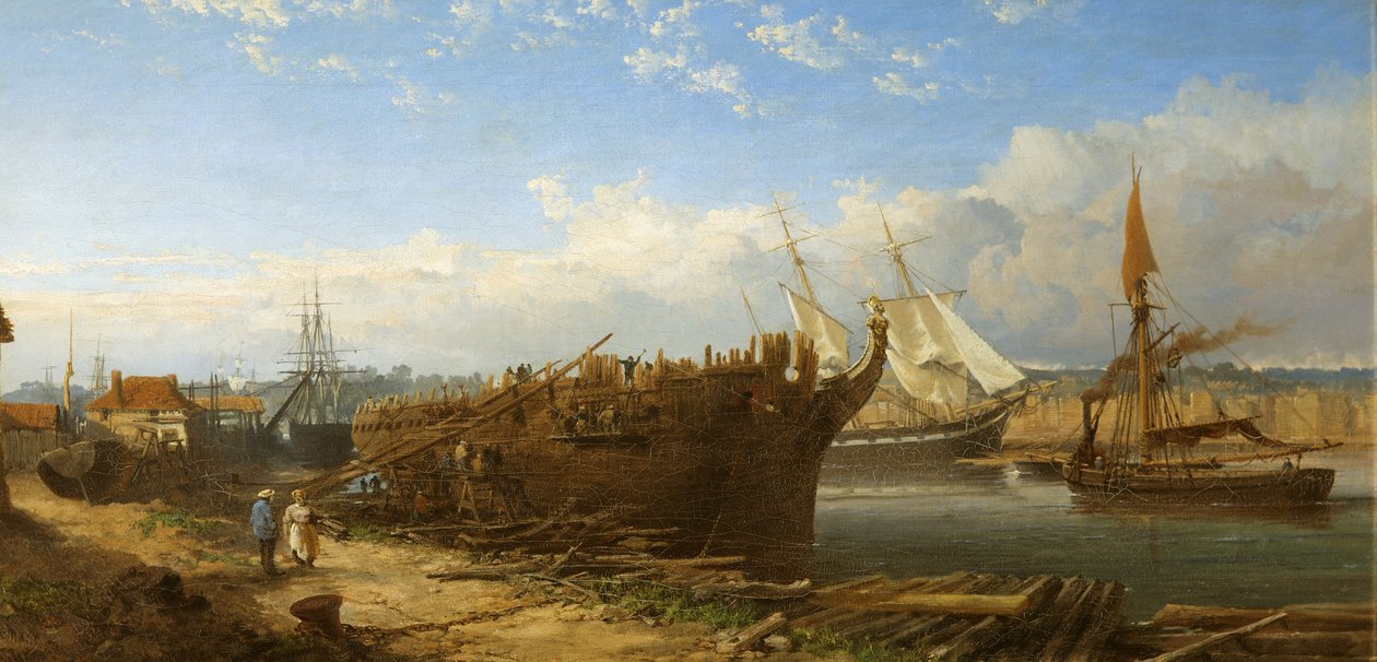 Pływający port w Bristolu autorstwa Edmund John Niemann