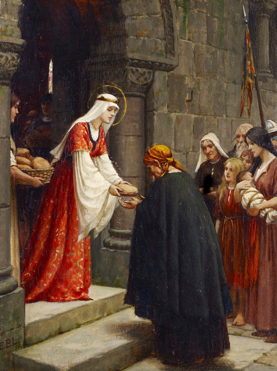 Organizacja charytatywna św. Elżbiety Węgierskiej autorstwa Edmund Leighton