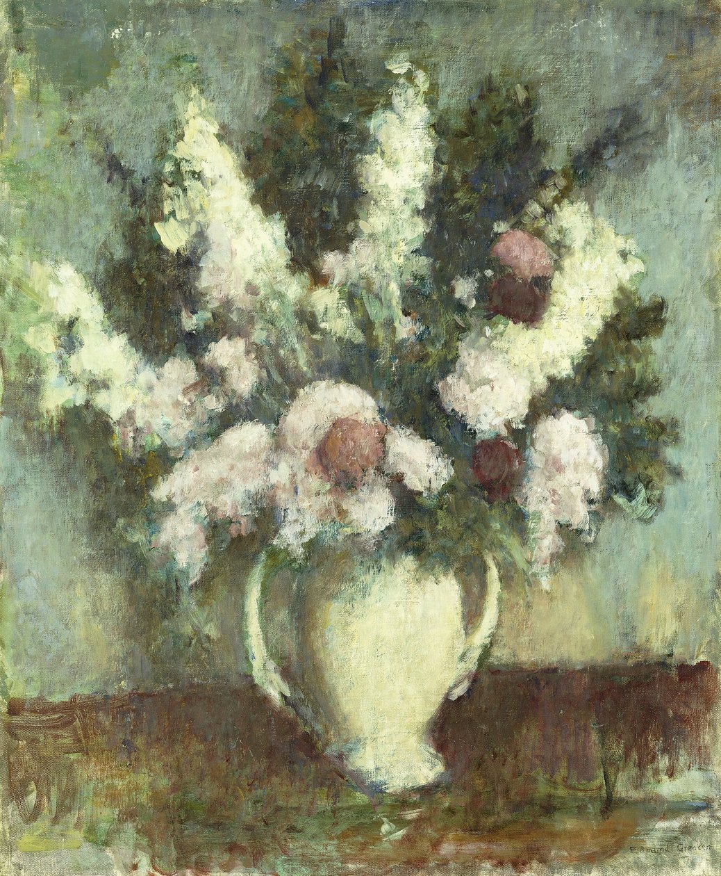Martwa natura z bzami autorstwa Edmund William Greacen