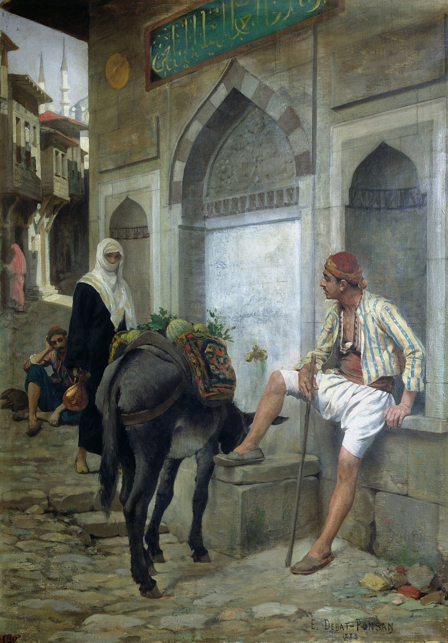 Ulica w Stambule, 1883 r. autorstwa Edouard Debat Ponsan