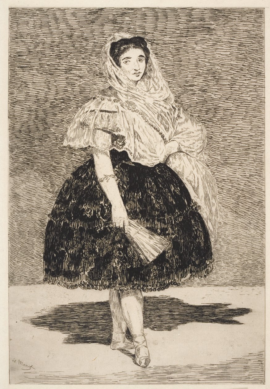 Lola de Valence, 1863 (akwaforta i akwatinta) autorstwa Édouard Manet