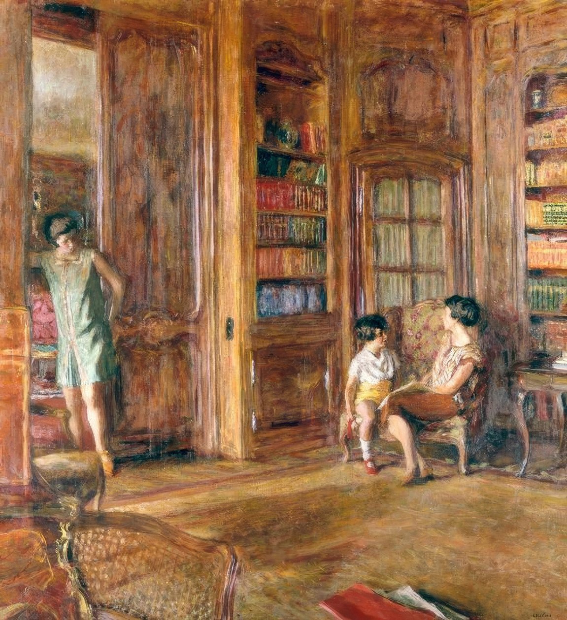 W bibliotece autorstwa Edouard Vuillard