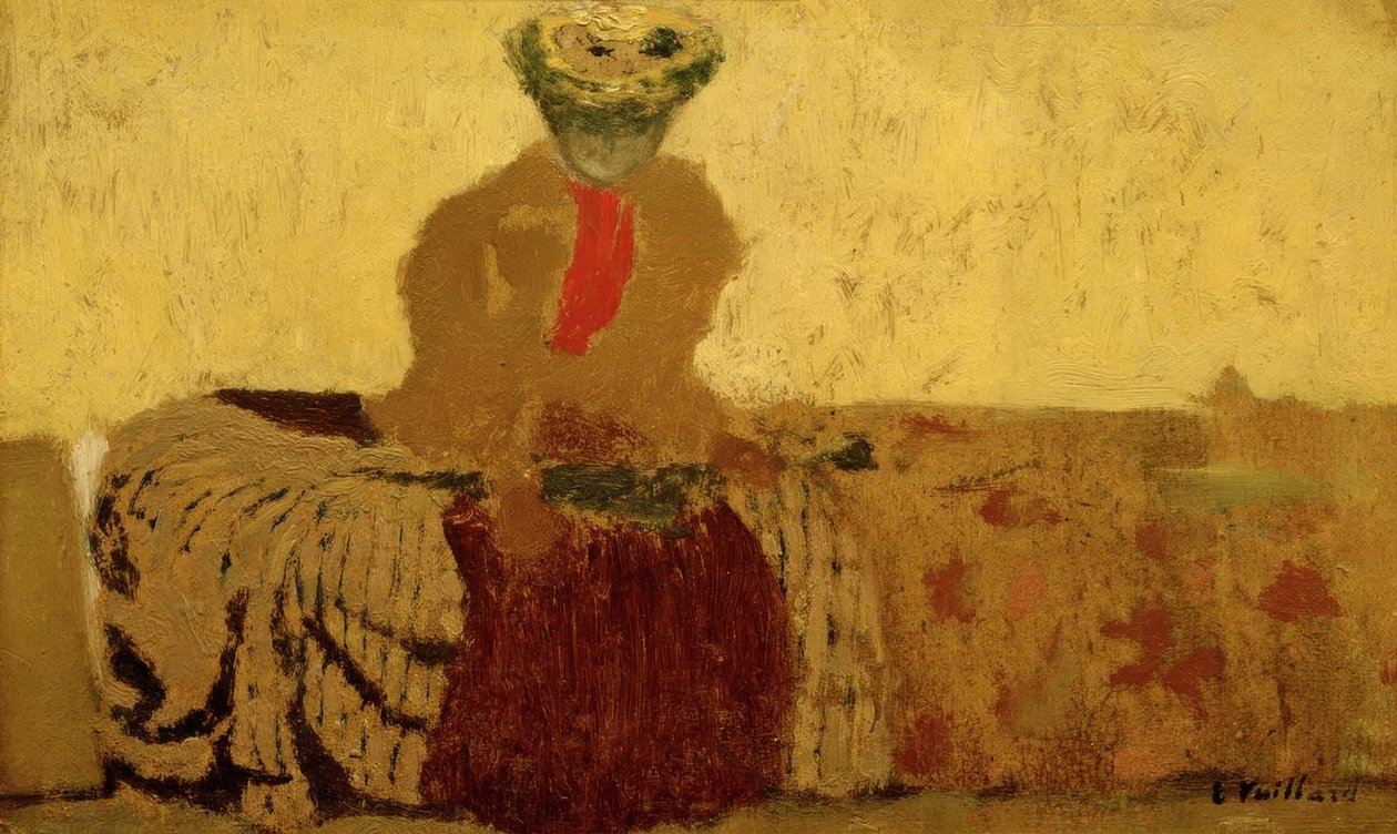 Kobieta z czerwonym krawatem autorstwa Edouard Vuillard