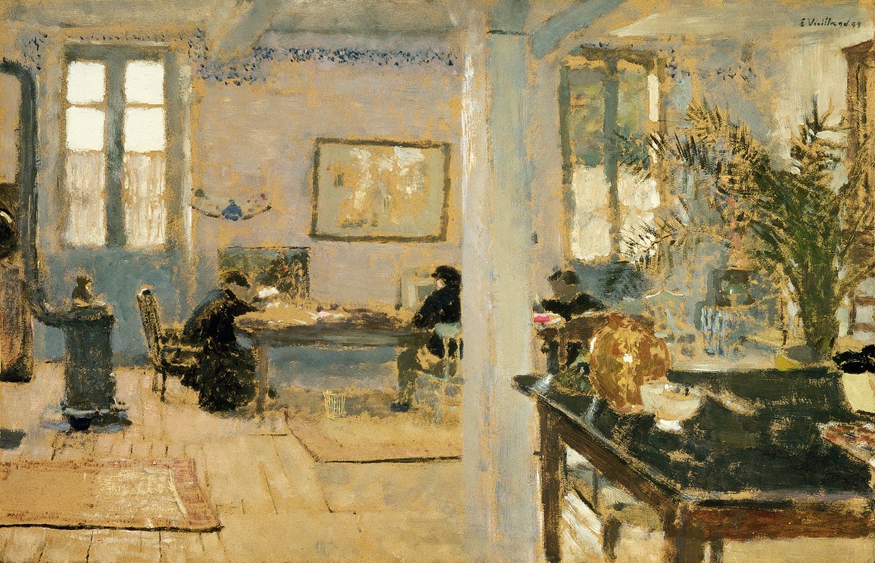 W pokoju, lata 90. XIX wieku autorstwa Edouard Vuillard