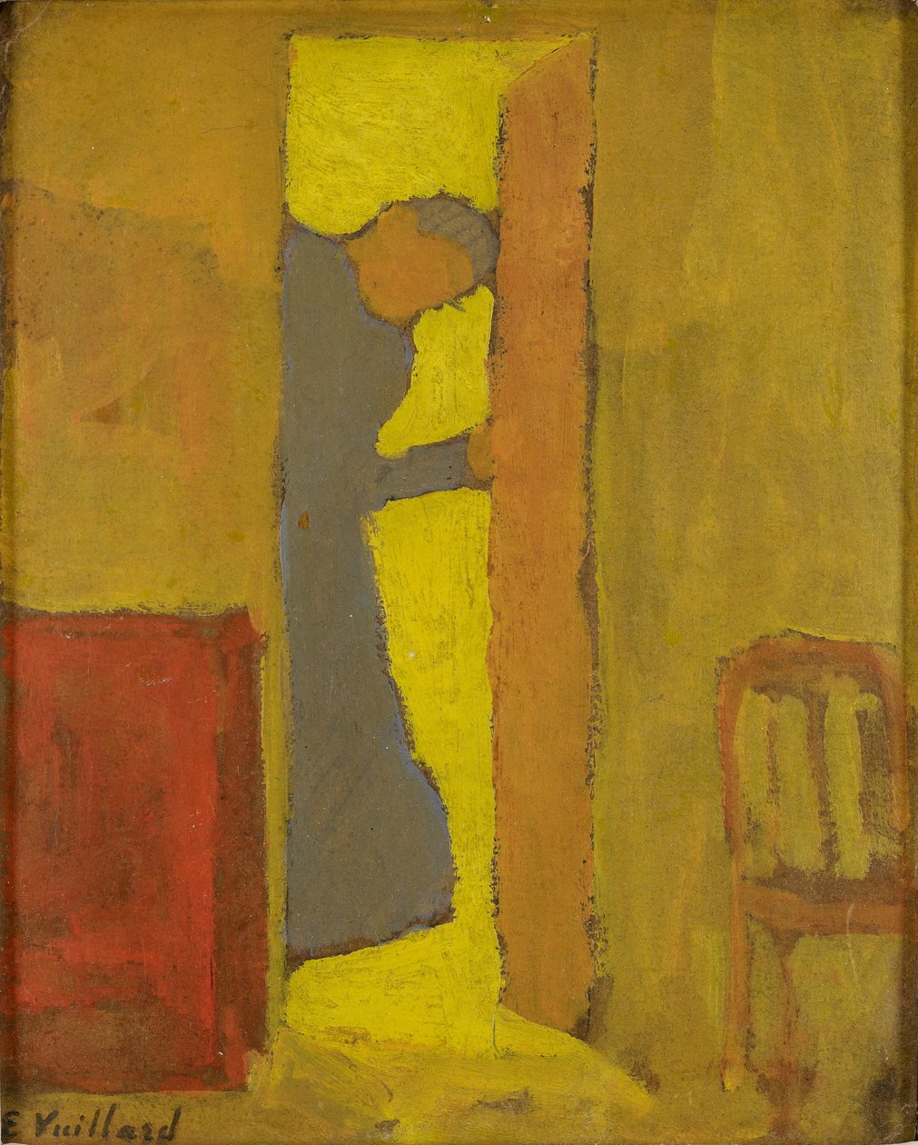 Matka artysty otwierająca drzwi autorstwa Edouard Vuillard