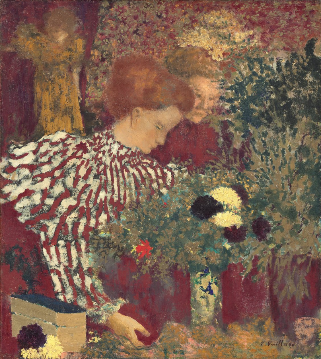 Kobieta w sukience w paski autorstwa Edouard Vuillard