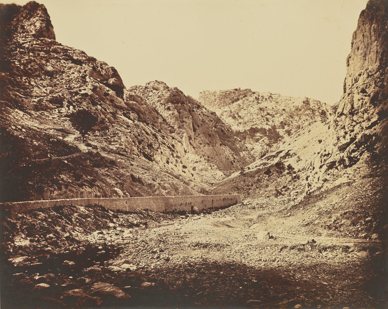 Wąwozy Ollioules. autorstwa Édouard Baldus