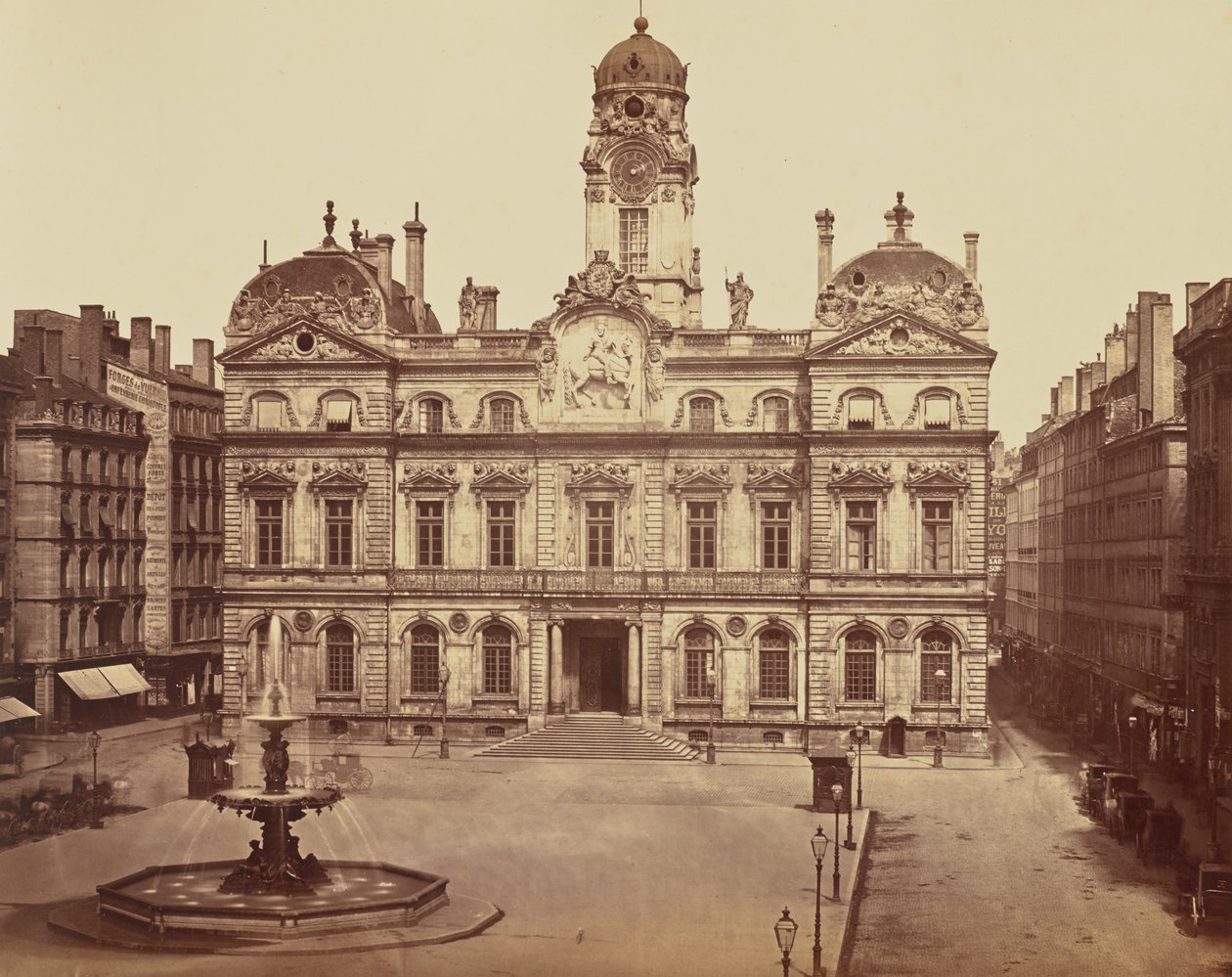 Lyon. Ratusz autorstwa Édouard Baldus