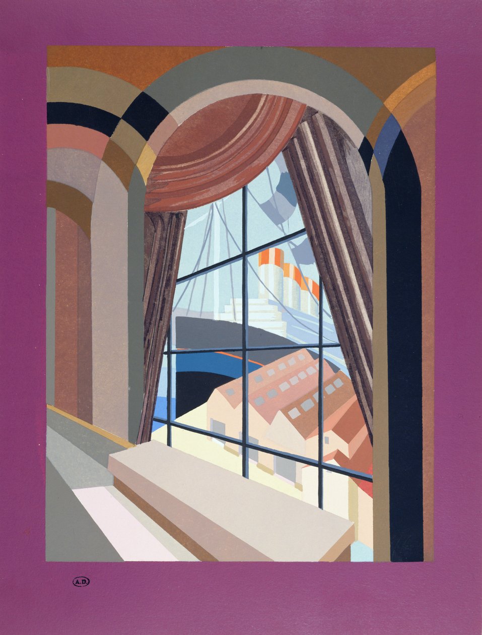 Projekt tapety z „Relais”, opublikowany w 1930 r. autorstwa Edouard Benedictus
