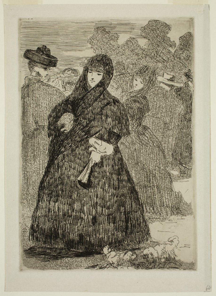 W Prado autorstwa Edouard and Bracquemond Felix Joseph Auguste Manet