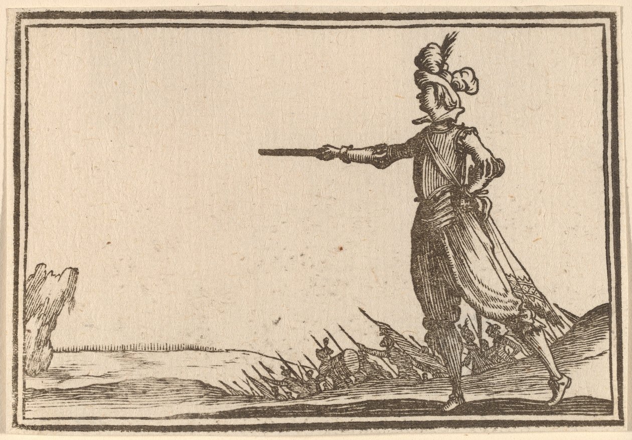 Dowódca wojskowy na piechotę autorstwa Edouard Eckman after Jacques Callot
