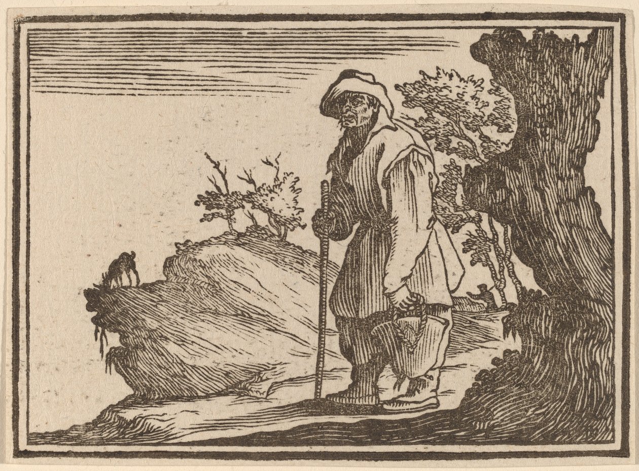 Chłop z workiem autorstwa Edouard Eckman after Jacques Callot