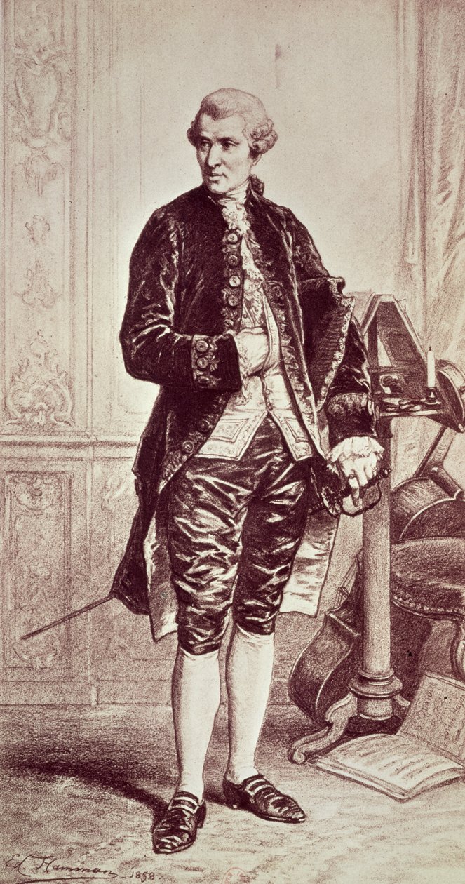 Józef Hadyn (1732-1809) 1858 (grafika) autorstwa Edouard Jean Conrad Hamman