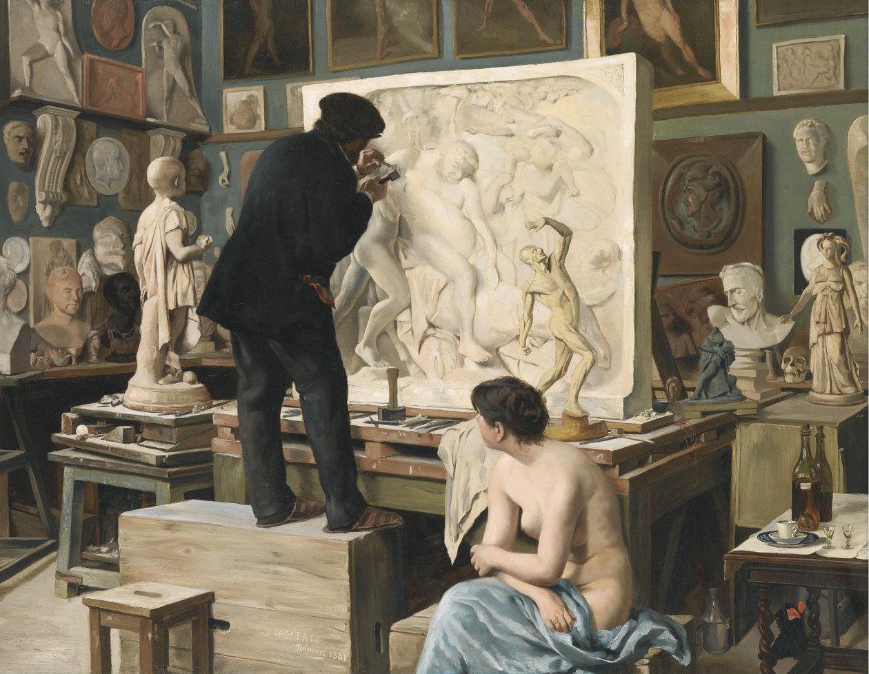 Studio mojego ojca autorstwa Edouard Joseph Dantan