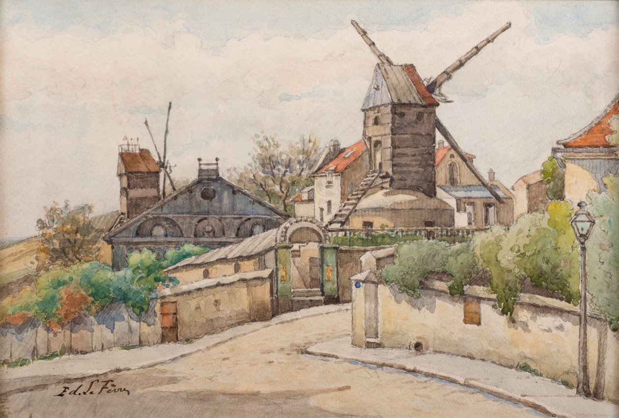 Moulin de la Galette, ca. 1895. autorstwa Edouard Lefèvre