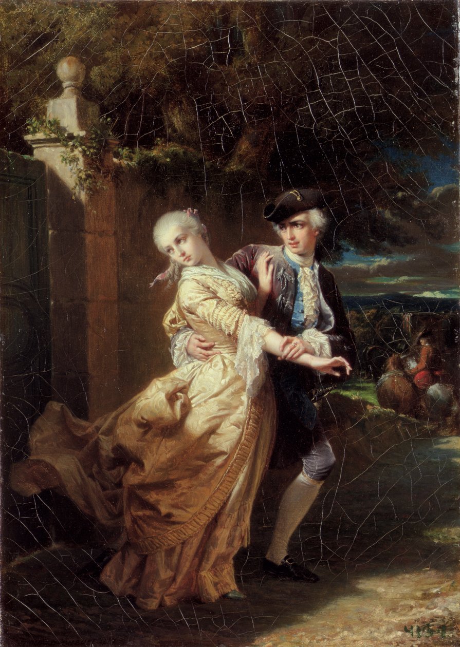 Porwanie Clarissy Harlowe przez Lovelace, 1867 autorstwa Edouard Louis Dubufe