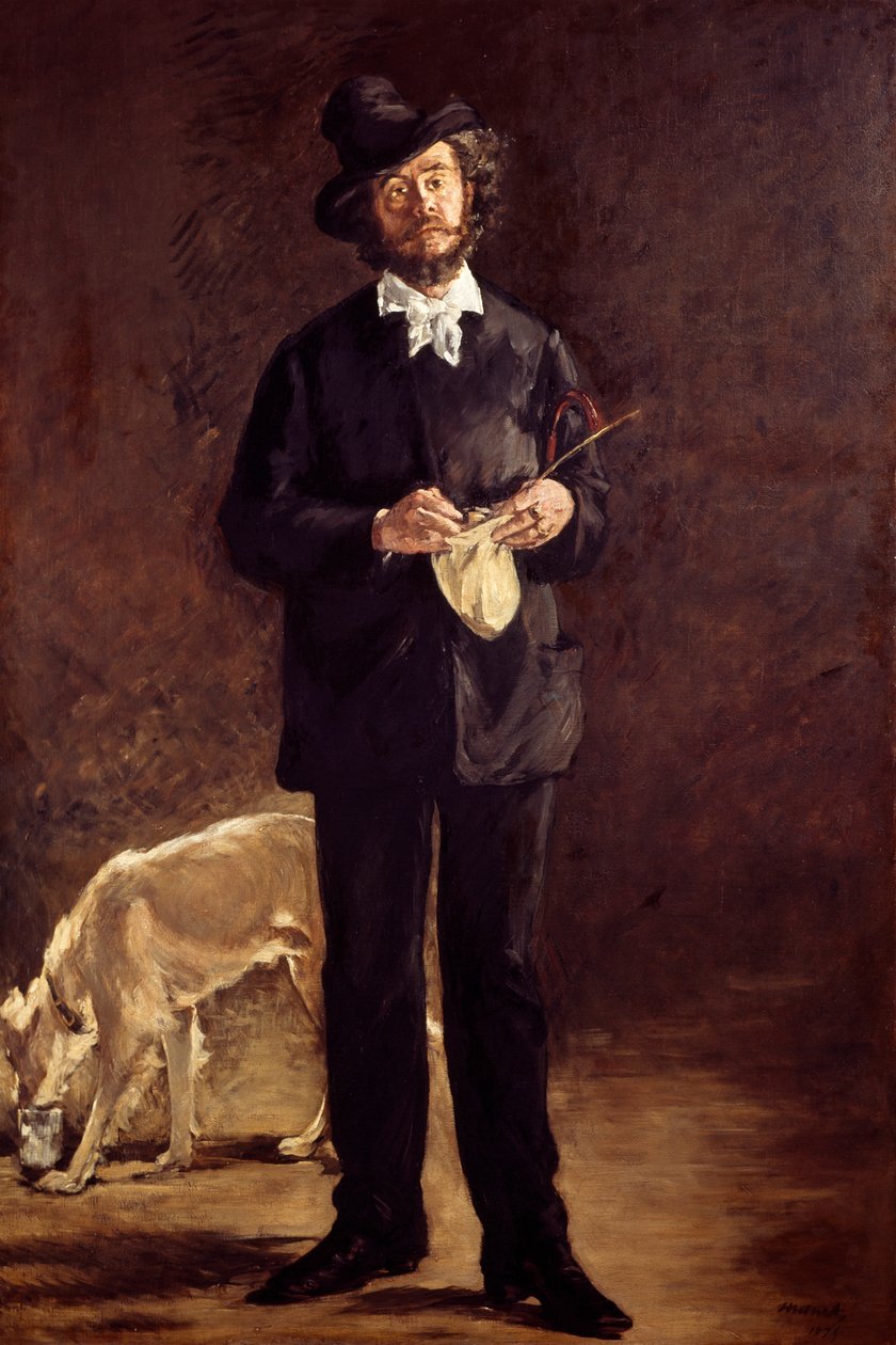 Artysta (portret malarza, Marcellin Desboutin) autorstwa Édouard Manet