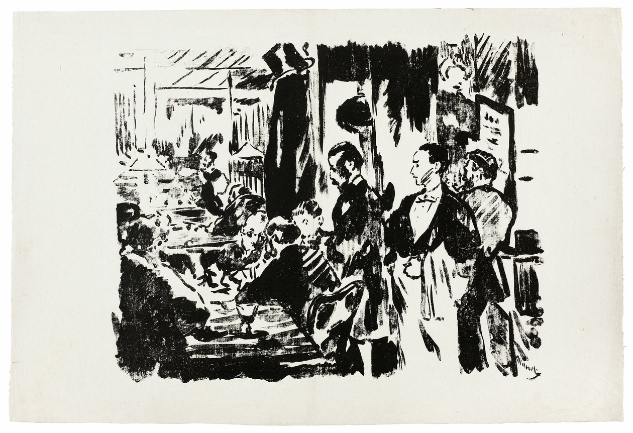 W kawiarni (tablica niepublikowana) autorstwa Édouard Manet
