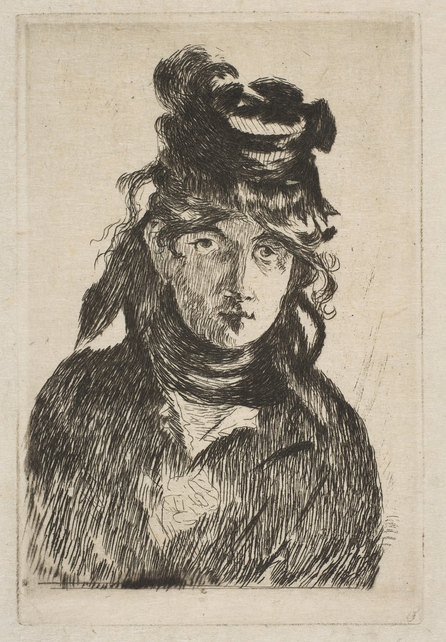 Berthe Morisot, 1872. autorstwa Édouard Manet