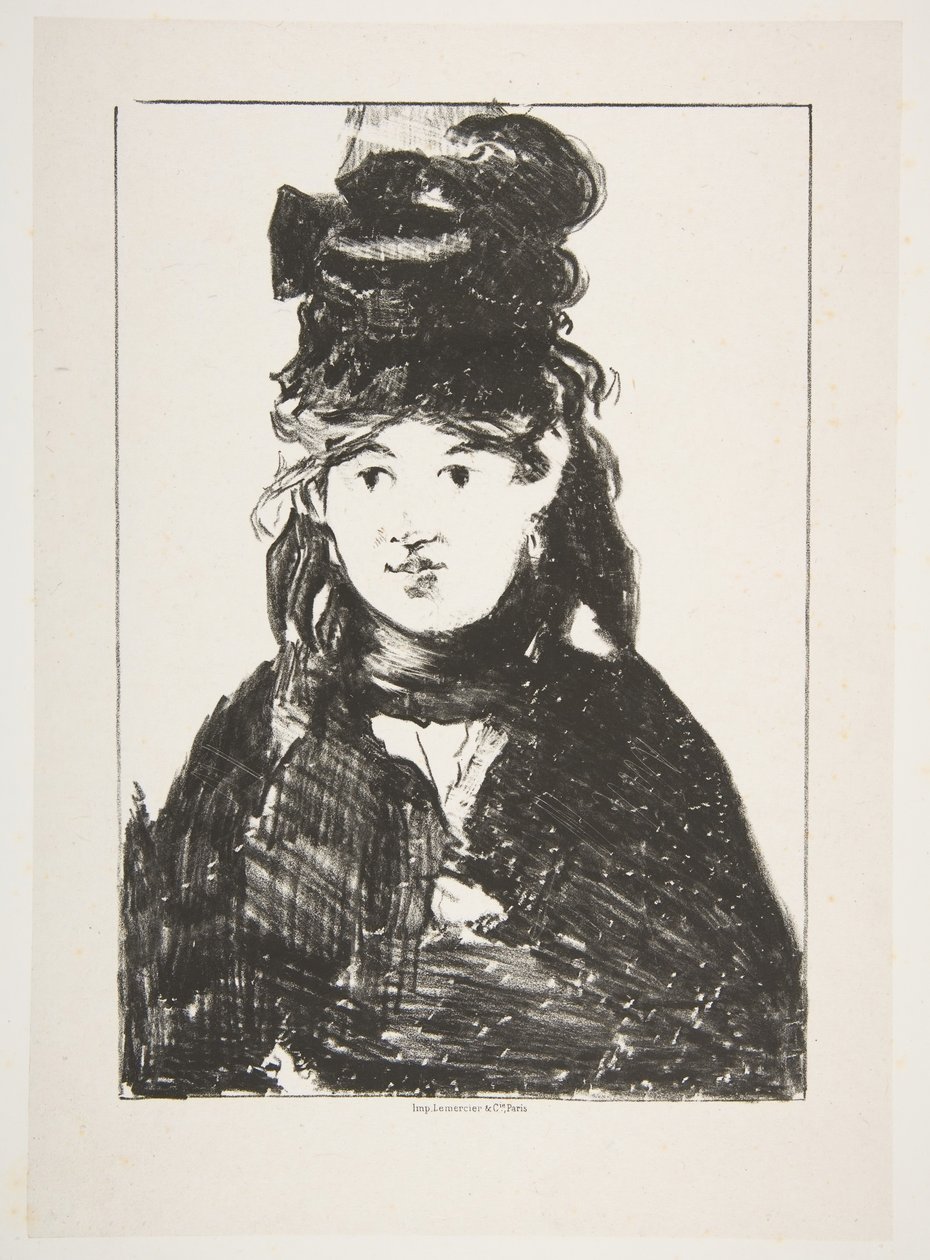 Berthe Morisot w czerni, 1872-74. autorstwa Édouard Manet