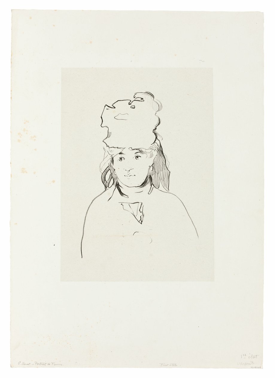 Berthe Morisot w sylwetce autorstwa Édouard Manet