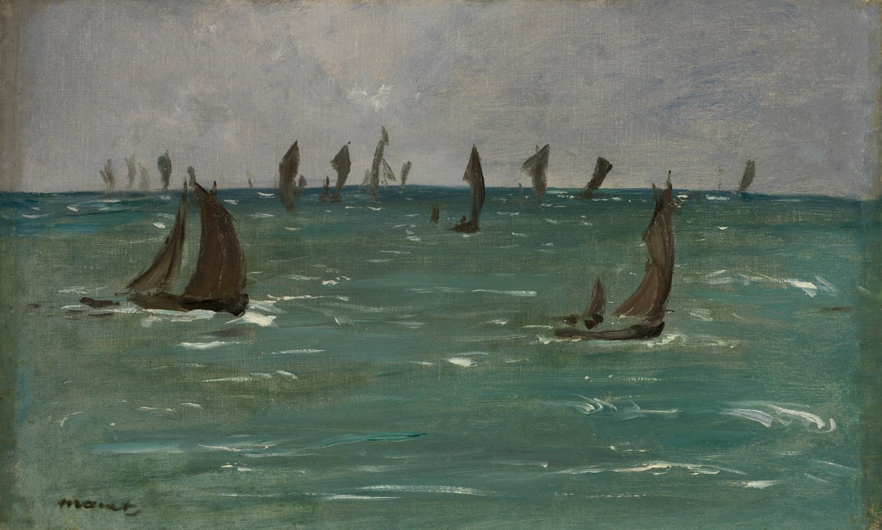 Łodzie w Berck-sur-Mer autorstwa Édouard Manet