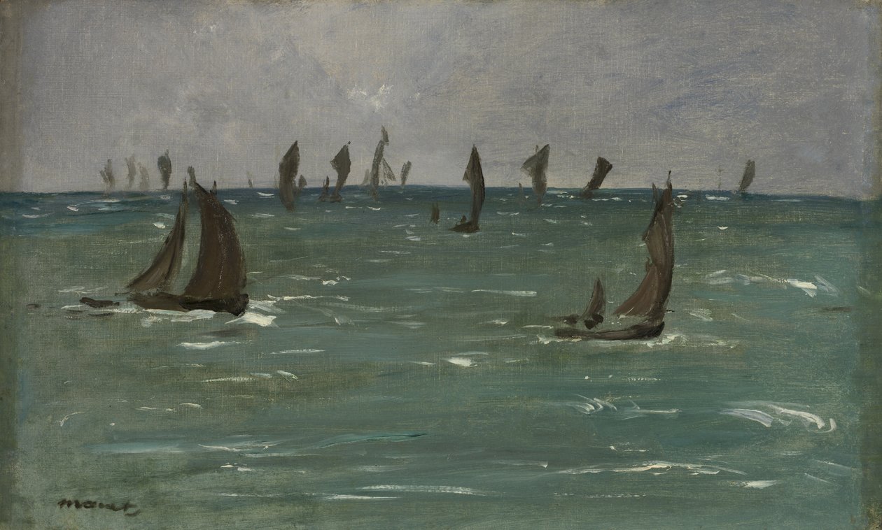 Łodzie w Berck-sur-Mer autorstwa Édouard Manet