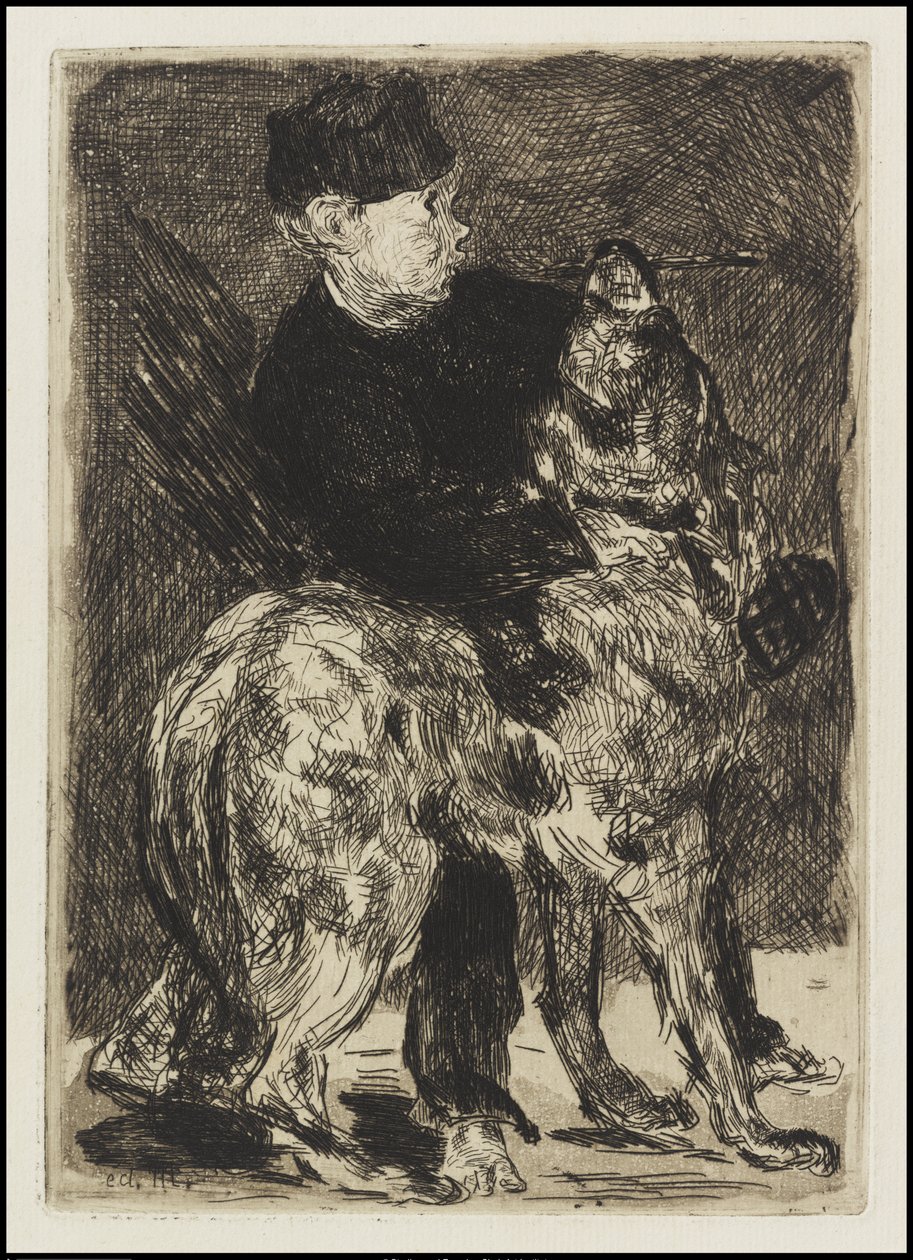 Chłopiec z psem, 1862 autorstwa Édouard Manet