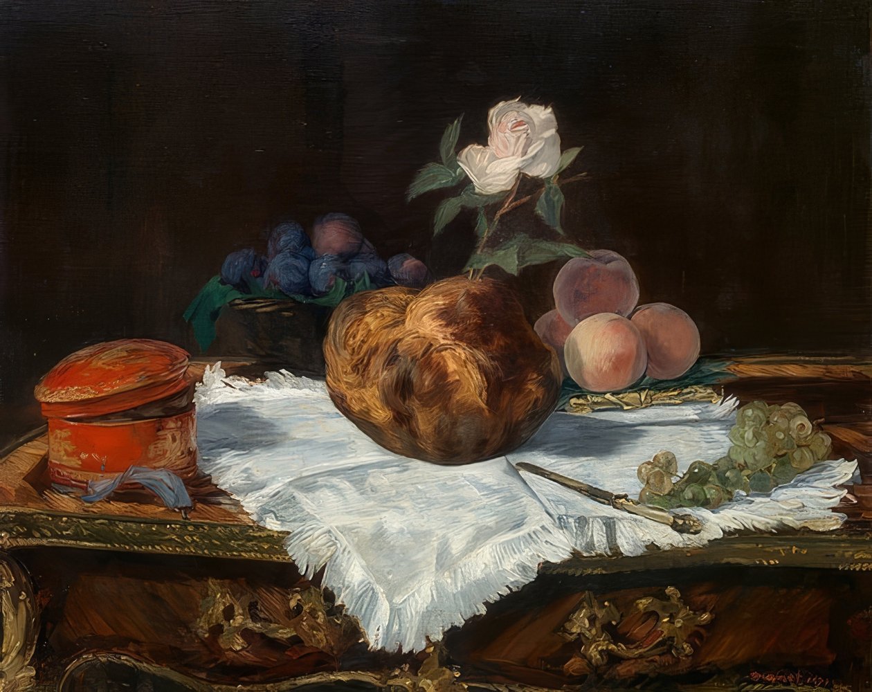 Brioche. 1870 autorstwa Édouard Manet