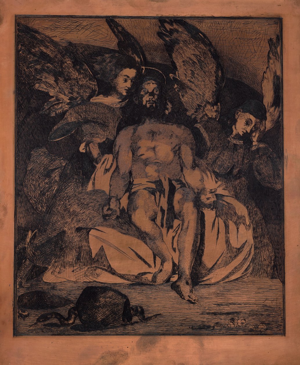 Martwy Chrystus z aniołami autorstwa Édouard Manet