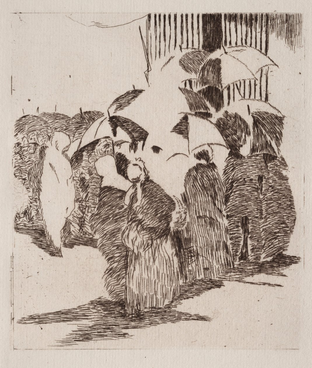 Kolejka przed sklepem mięsnym. autorstwa Édouard Manet