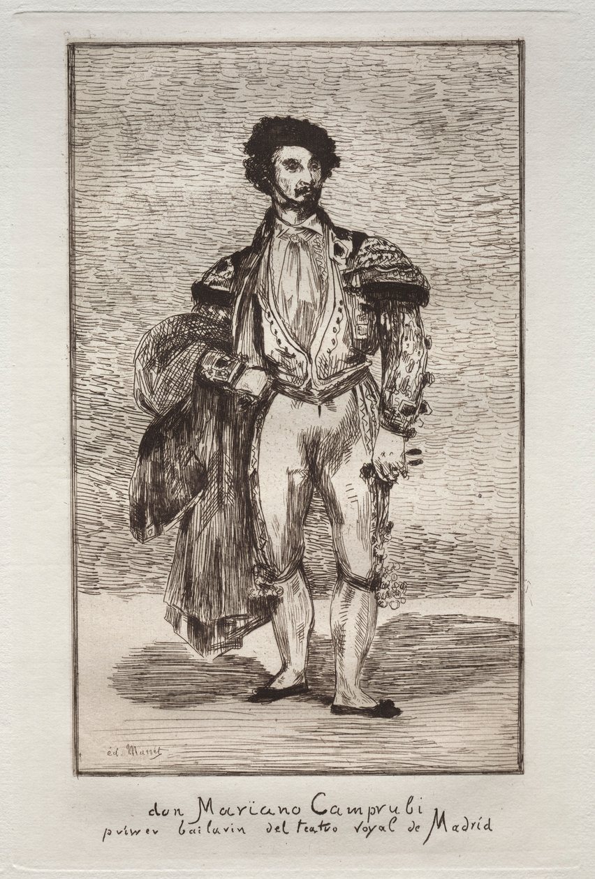 Tancerz Don Mariano Camprubi. autorstwa Édouard Manet