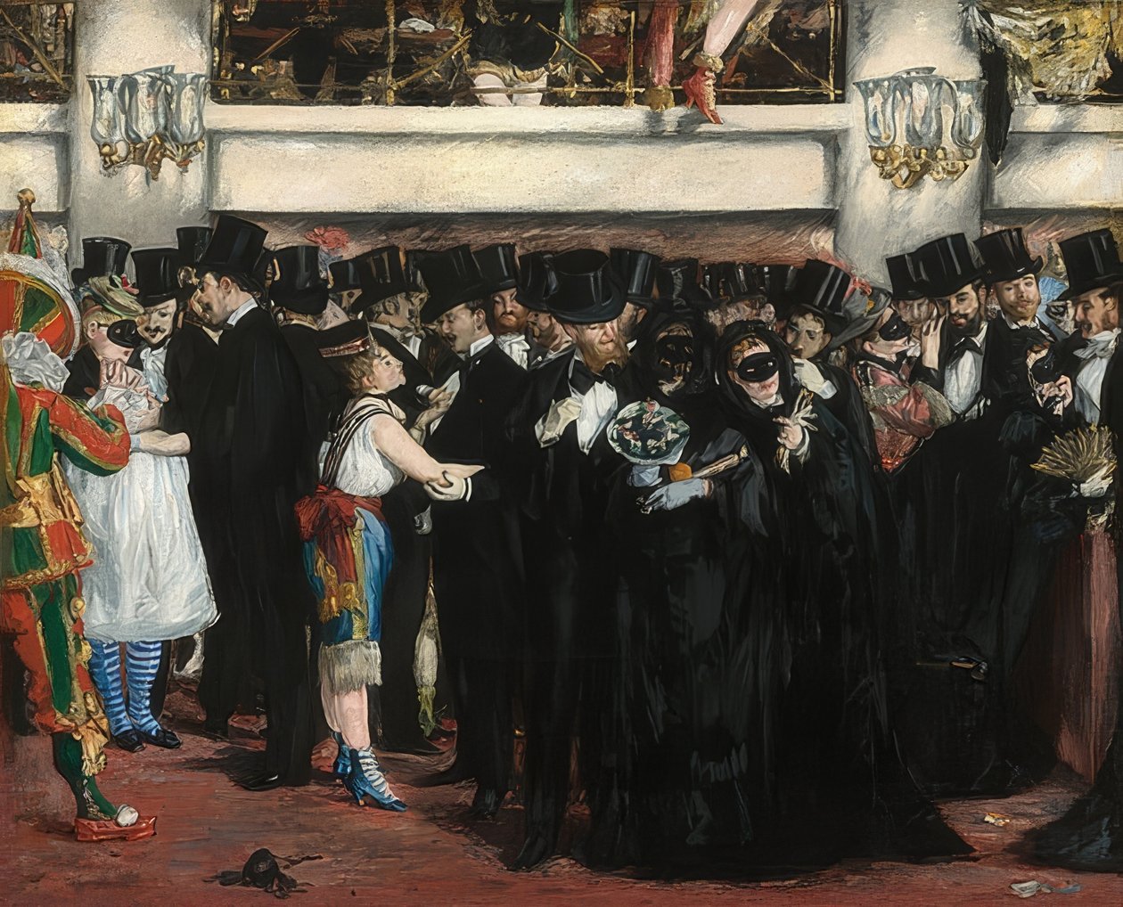 Bal maskowy w Operze. 1873 autorstwa Édouard Manet