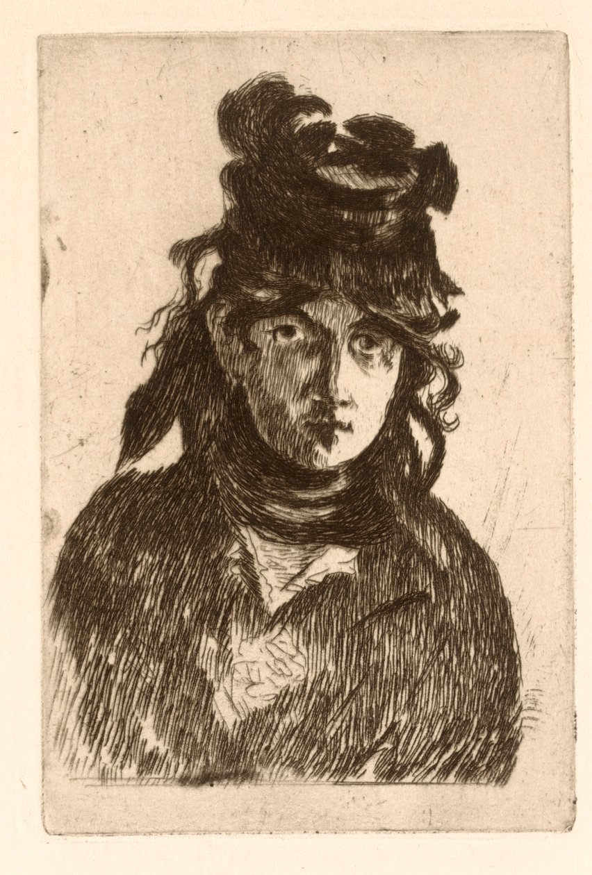 Portret Berthe Morisot. autorstwa Édouard Manet