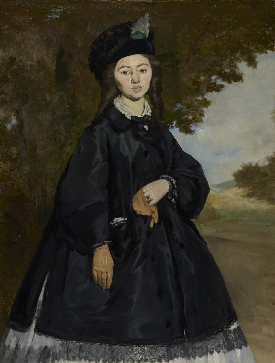 Portret Madame Brunet, ok. 1863 autorstwa Édouard Manet