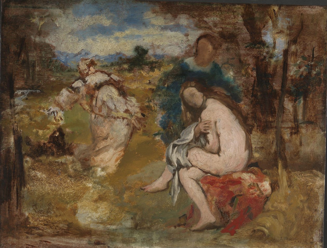 Zaskoczona nimfa autorstwa Édouard Manet