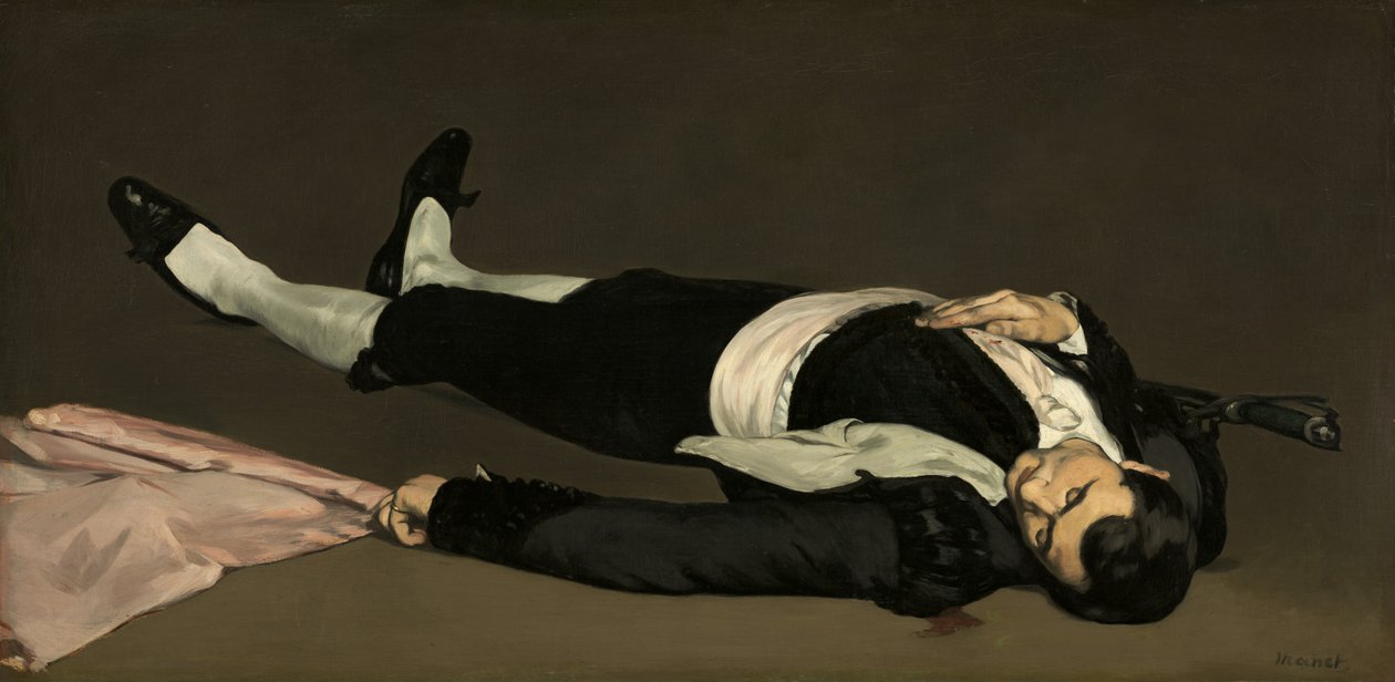 Martwy Toreador, prawdopodobnie 1864. autorstwa Édouard Manet