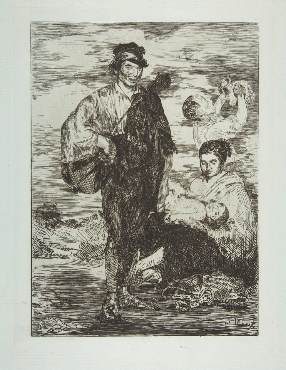 Cyganie Les Gitanos, 1862. autorstwa Édouard Manet