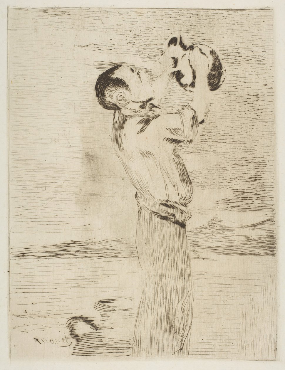 Pijący wodę, 1870-74. autorstwa Édouard Manet