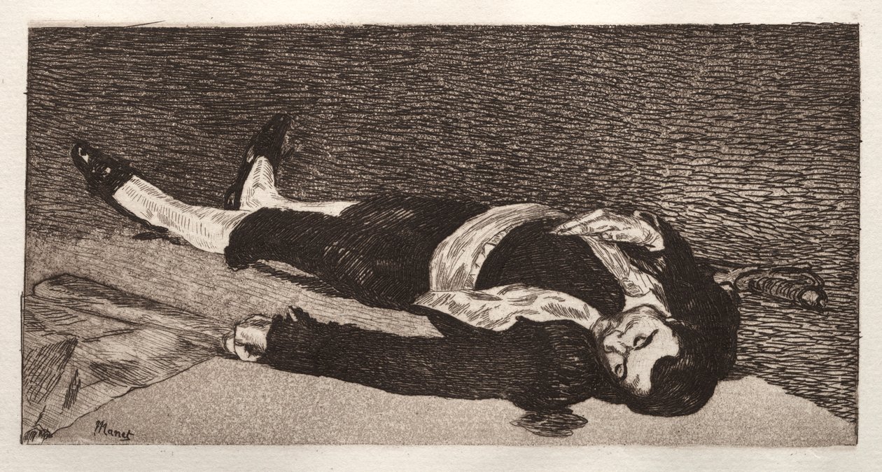 Torero zmarł. autorstwa Édouard Manet
