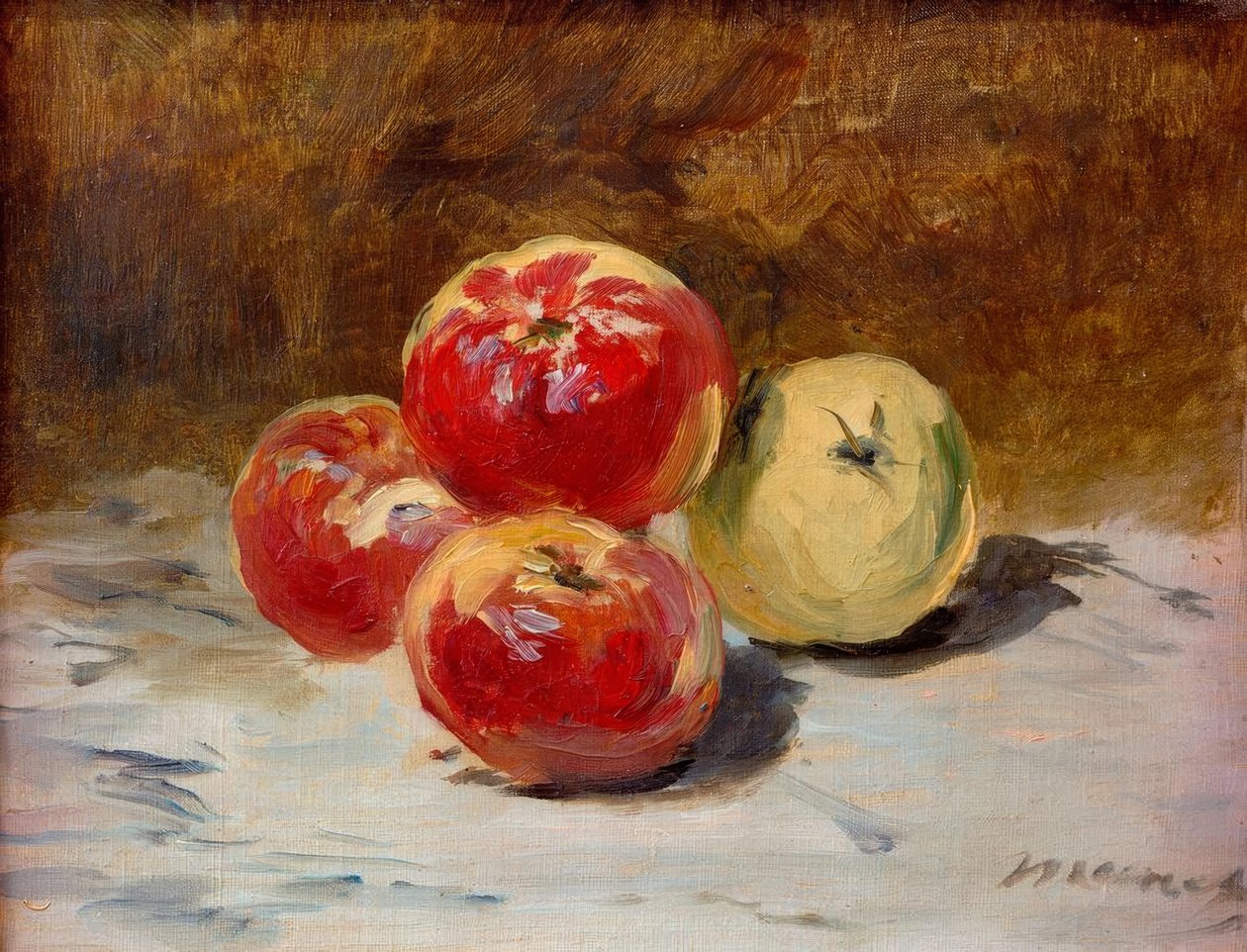 Cztery jabłka autorstwa Édouard Manet