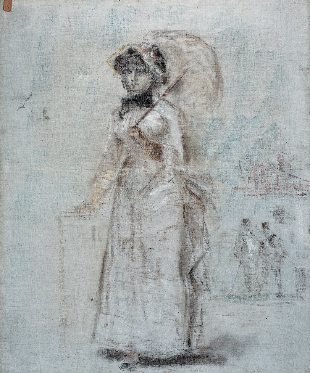 Kobieta idąca z otwartym parasolem, 1880 autorstwa Édouard Manet