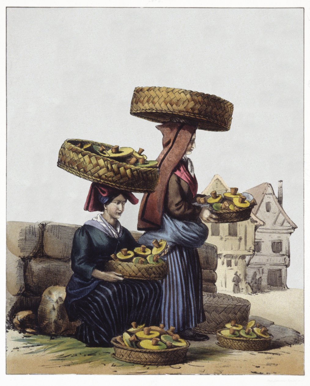Sprzedawcy grzybów autorstwa Edouard Pingret