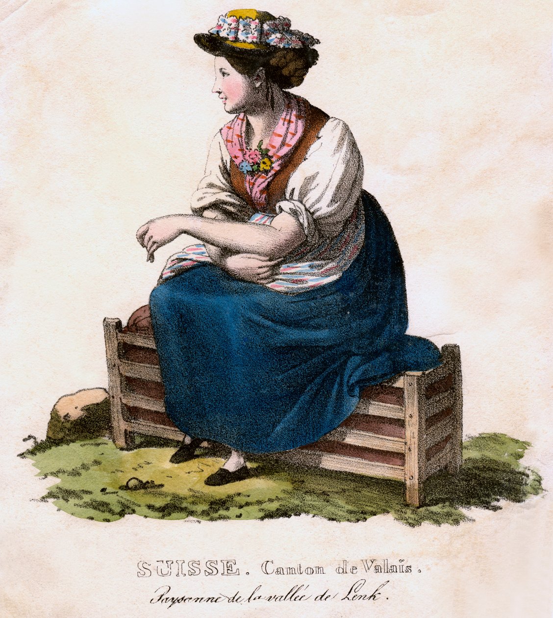 Szwajcarka, ok. 1825 r. autorstwa Edouard Pingret