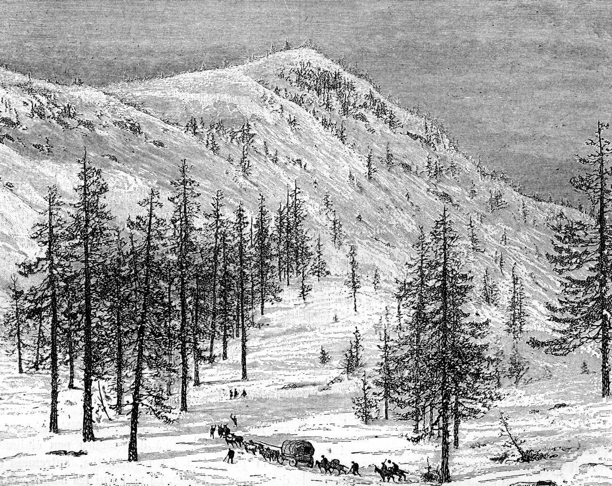 Góry Sierra Nevada, USA, XIX wiek. autorstwa Edouard Riou