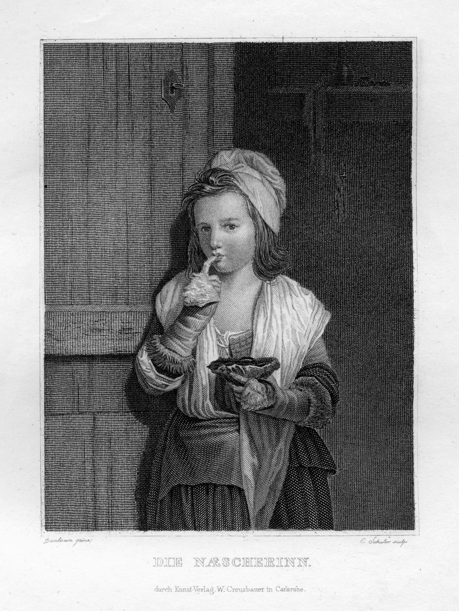 Dziewczyna jedząca, ok. 1833 autorstwa Edouard Schuler