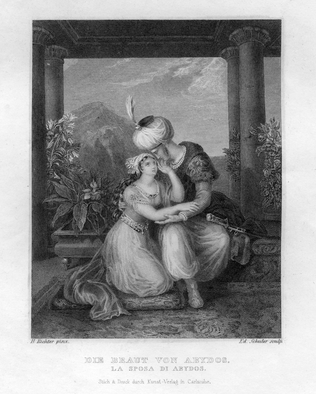 „Oblubienica z Abydos”, c1833 autorstwa Edouard Schuler