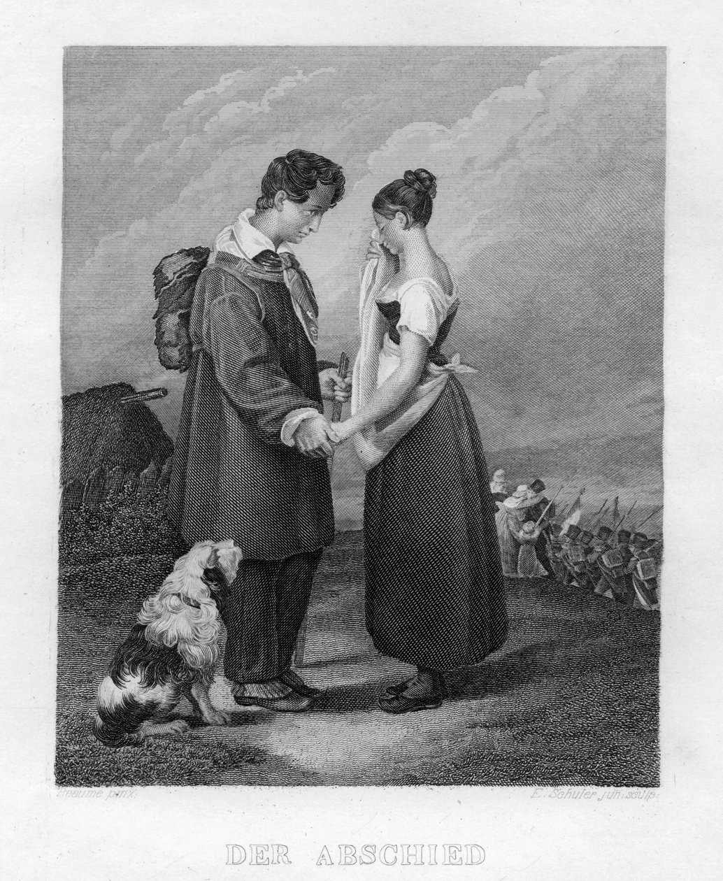 „Pożegnanie”, ok. 1833 r. autorstwa Edouard Schuler