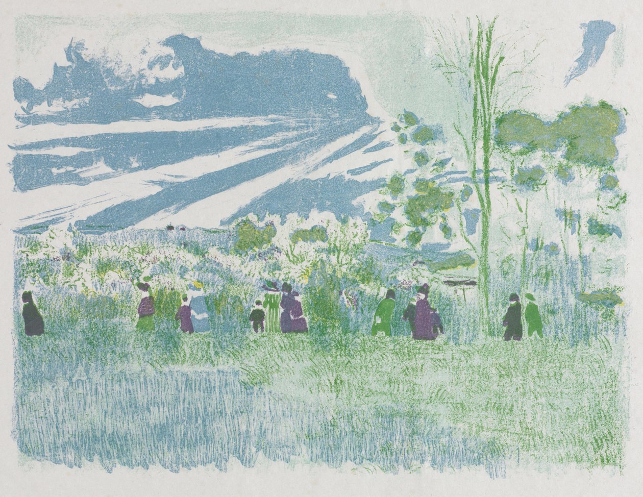Przez pola autorstwa Edouard Vuillard